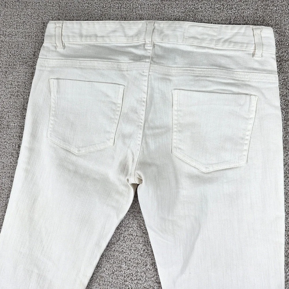 Nili Lotan 111/88 80NL White Straight Leg‎ Denim Jeans Womens Made in USA Size 4